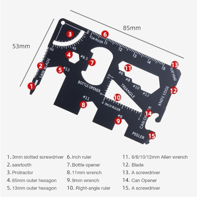 Portable 15 in 1 Survival Card - Multitool Credit Card review and price